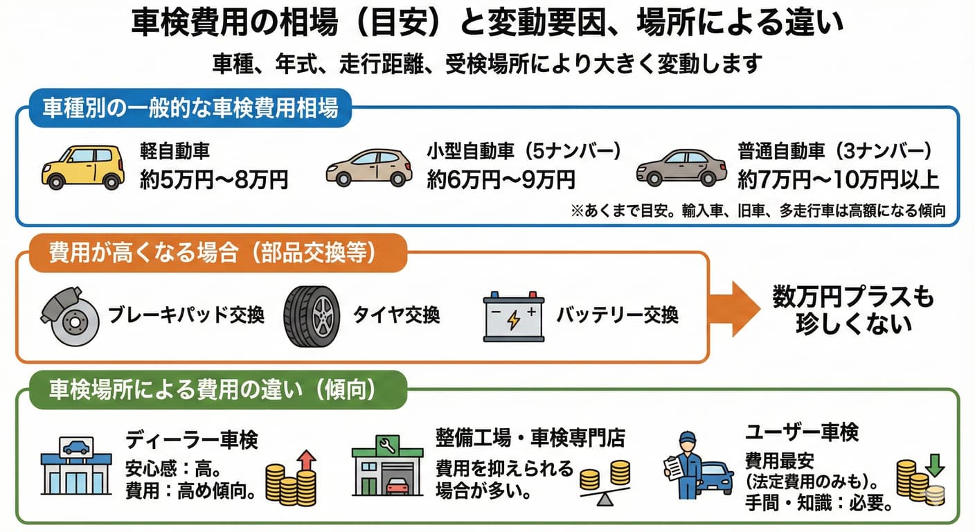 車検費用の相場