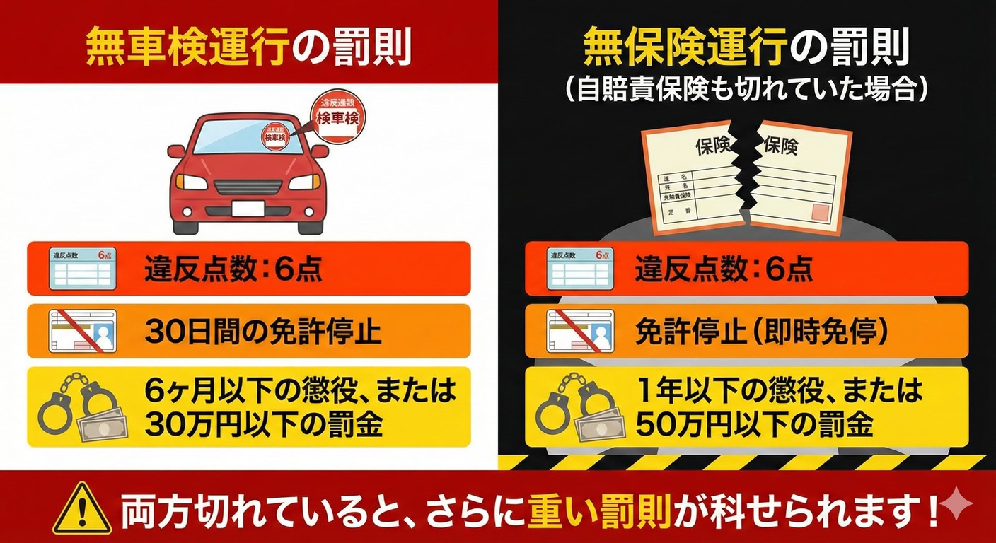 車検切れの罰則