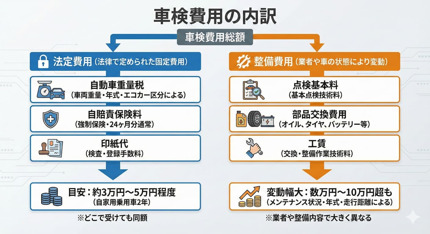 車検費用について