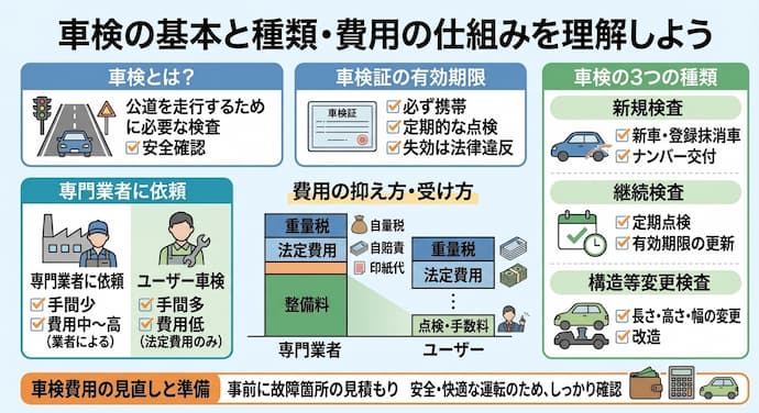 車検=車が公道を走行するために必要な検査