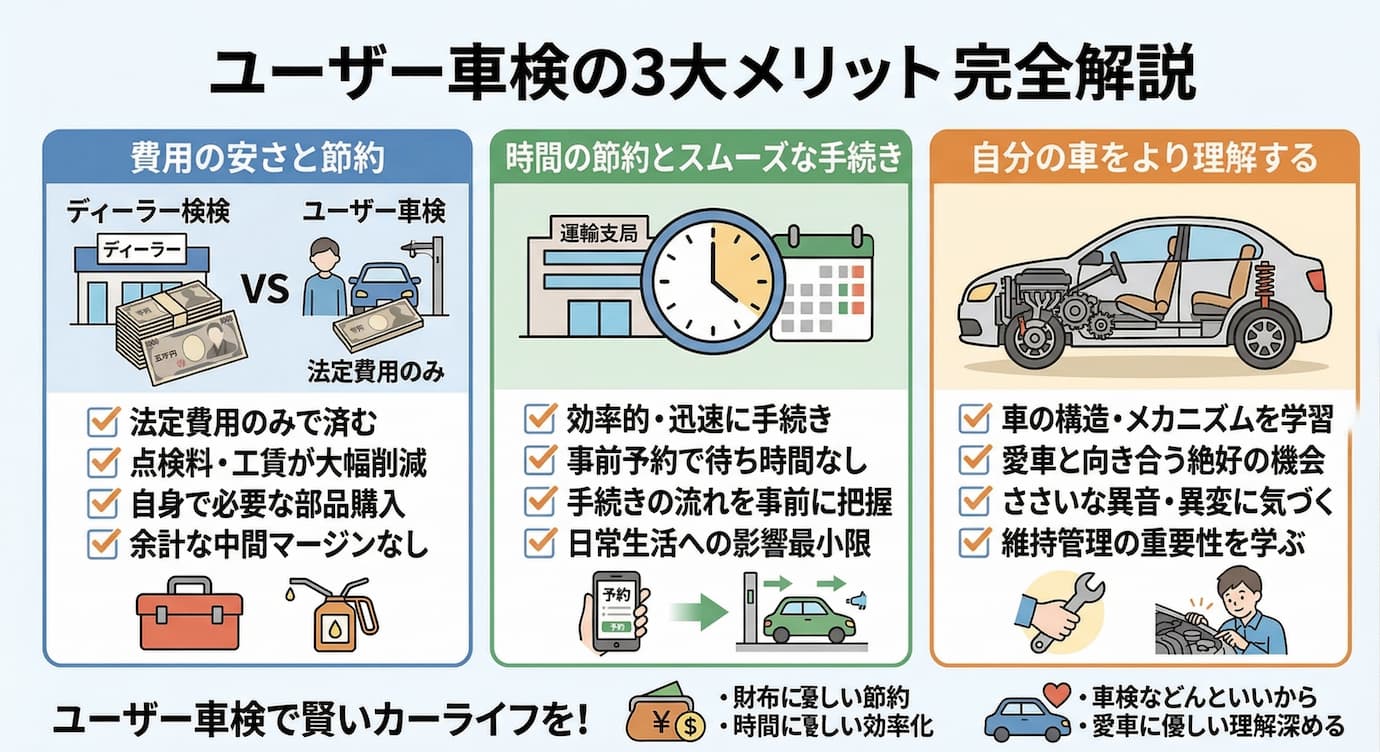 ユーザー車検のメリット